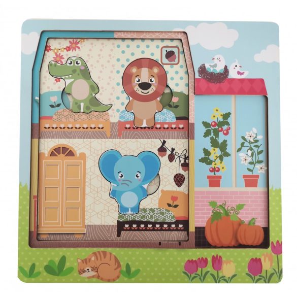 Réteges puzzle - Az állatok otthona, Magni